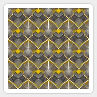 Yellow Grey Geometric Sticker